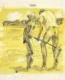 Eric Fischl, Untitled (Man on Beach with Daughter)