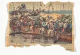 Pope.L, Failure Drawing No. 1001: Boat Scene, ballpoint pen on printed newspaper