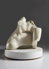 Carole Feuerman, Kiss, 1987, cast resin, on artist's base