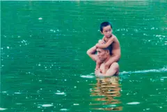 To Raise the Water Level in a Fishpond (Water Child) by Zhang Huan, 1997, chromogenic print on paper mounted to aluminum, sold Mar 2021