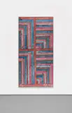 Matthew Chambers, Providing Superbly Articulate Answers While Not Raising Questions, 2013, fabric dye and acrylic on canvas