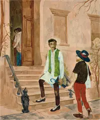 Salman Toor, Fort Greene, 2018, oil on panel