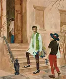Salman Toor, Fort Greene, 2018, oil on panel
