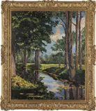 Winston Churchill, The Moat, Breccles, oil on canvas