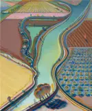 Wayne Thiebaud, Winding River, 2002, acrylic on canvas