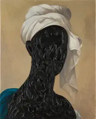 Titus Kaphar, Untitled III, 2015, oil and tar on canvas, mounted on panel