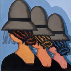 Julie Curtiss, Three Widows, 2016, acrylic and oil on canvas