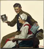 Norman Rockwell, My Mother (Soldier with French Woman)