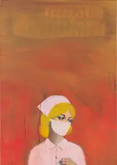 Nurses Dormitory #3 by Richard Prince, 2003, inkjet and acrylic on canvas, sold Jun 2021