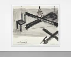 Bruce Nauman, Musical Chair, 1983, ink and charcoal on paper