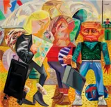 Dana Schutz, Swiss Family Traveling, 2015, oil on canvas