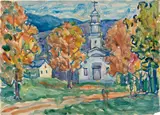 Maurice Brazil Prendergast, Autumn in New England, 1910–1913, watercolor and pencil on paper