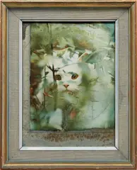Joseph Cornell, The Sylph, 1967, paper collage and photograph by Harold Halma laid on Masonite, in artist's frame