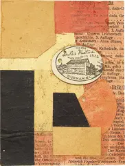 Untitled (Duke's Mixture) by Kurt Schwitters, 1921–1922, paper and cardboard collage, laid on artist's cardboard mount, offered Jun 2021