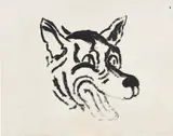 David Wojnarowicz, Untitled (Wolf), 1983, ink on paper