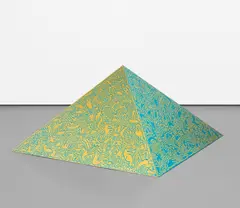 Keith Haring, Pyramid, 1989, anodized aluminum