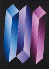 Victor Vasarely, TSODA, 1968, acrylic on canvas