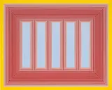 Richard Anuszkiewicz, Temple of Spring Blue, 1985, acrylic on canvas