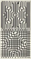 Victor Vasarely, Grilles II, 1952–1960, acrylic on canvas