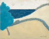 Milton Avery, Tree by the Sea, 1958, oil on canvasboard