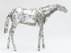 Deborah Butterfield, Untitled, 1983, steel, aluminum and wire