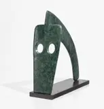 William Turnbull, Horse 2, 1987, bronze with a green patina on a black marble base