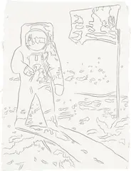 Andy Warhol, Moonwalk, 1986, graphite on HMP paper