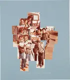 Gregory and Shinro, Nara, Japan, Feb. 18 by David Hockney, 1983, photograph collage laid on board, sold Jun 2021