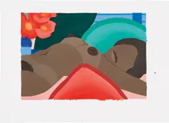 Study for Big Brown Nude by Tom Wesselmann, 1971, acrylic on archival rag mat, sold Jun 2021