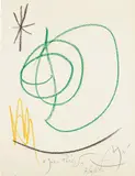 Joan Miró, Sans titre, wax crayon on paper