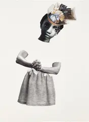 Deborah Roberts, Serenade, 2017, mixed media on paper