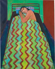 Igor Moritz, In bed, 2020, acrylic on canvas
