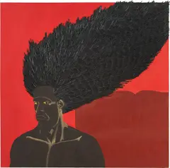 Jeff Sonhouse, Project Science, 2003, oil and matches on canvas