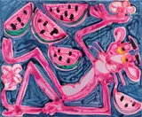 Katherine Bernhardt, Untitled, 2016, acrylic and spray paint on canvas