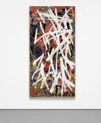 Spencer Lewis, The Bully Part/Untitled (The Bully Part Verso), 2016, mixed media on cardboard laid on canvas
