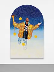 Passing/Posing (Mercury After Raphael) by Kehinde Wiley, 2003, oil on canvas mounted to panel, sold Jun 2021