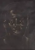 Titus Kaphar, The Jerome Project (Asphalt and Chalk) XIV, 2015, chalk on asphalt paper
