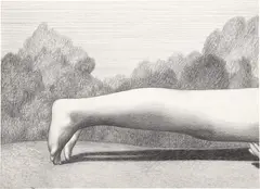 Untitled by Anna Weyant, 2020, graphite on paper, sold Jun 2021