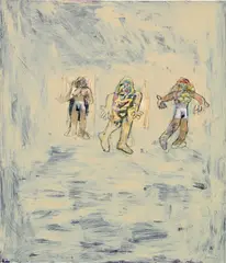 Untitled (de Kooning) by Richard Prince, 2005, collage, acrylic and oil crayon on canvas, offered Jun 2021