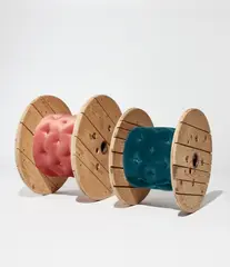 Rulo by Maurizio Cattelan, 1989, wood, fabric and stuffing, in 2 parts, sold Jun 2021