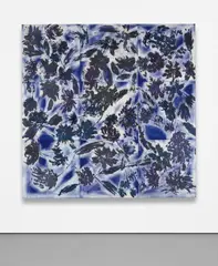 Ross Bleckner, Half is for the Moon, 2009, oil on photographic paper mounted to aluminum