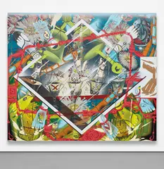Lari Pittman, Untitled #1, 2010, acrylic, Cel-Vinyl, aerosol lacquer and gesso on canvas mounted to panel