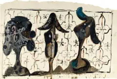 Untitled by George Condo, 1985, gouache on paper, sold Jun 2021