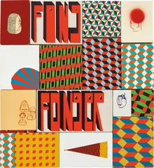 Untitled by Barry McGee, 2008, acrylic on panel, in 16 parts, sold Jun 2021