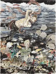 Hernan Bas, Underwater World, 2003, graphite, watercolour on wove paper