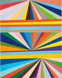 Mark Grotjahn, Untitled (Three-tiered perspective)