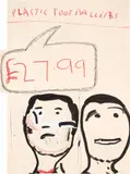 Plastic Footballers by Rose Wylie, 2003, marker, crayon and paper collage on paper, sold Jun 2021