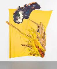 Rodney McMillian, comet, 2015, latex on bedsheet
