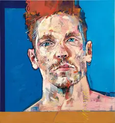 Andrew Salgado, Blue Portrait of Jake, 2015, oil on canvas