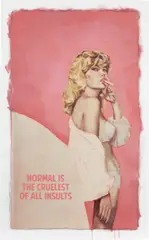 Normal is the Cruelest of All Insult by The Connor Brothers, 2019, giclée, screenprint, acrylic, oil and varnish on paper, sold Jun 2021